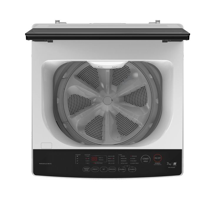 Toshiba Mesin Cuci 1 Tabung Top Loading 7 Kg - AW-M801AN(WK) | AWM801AN(WK)